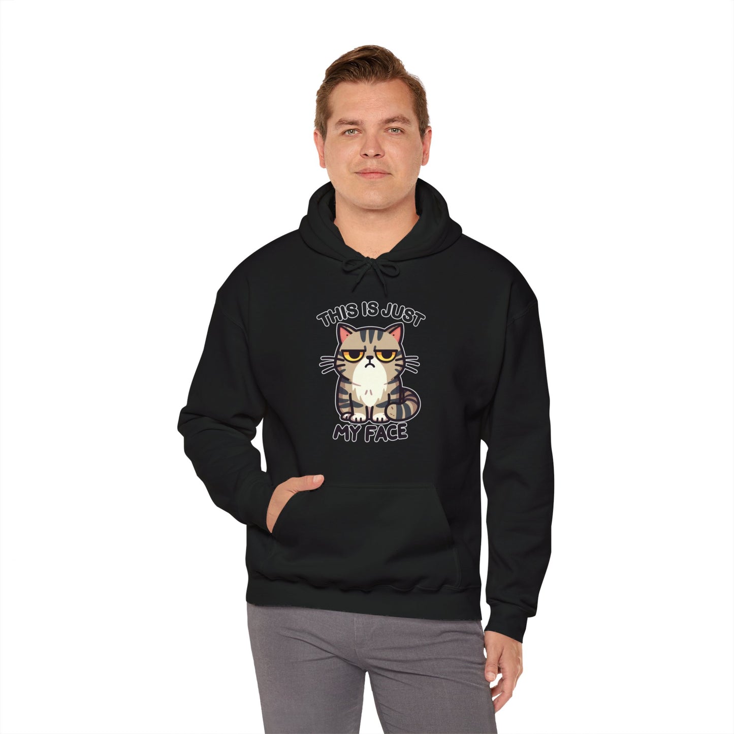 This is Just My Face Gender-Neutral Hoodie