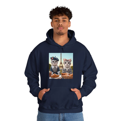 Cats in Paris Gender-Neutral Hoodie