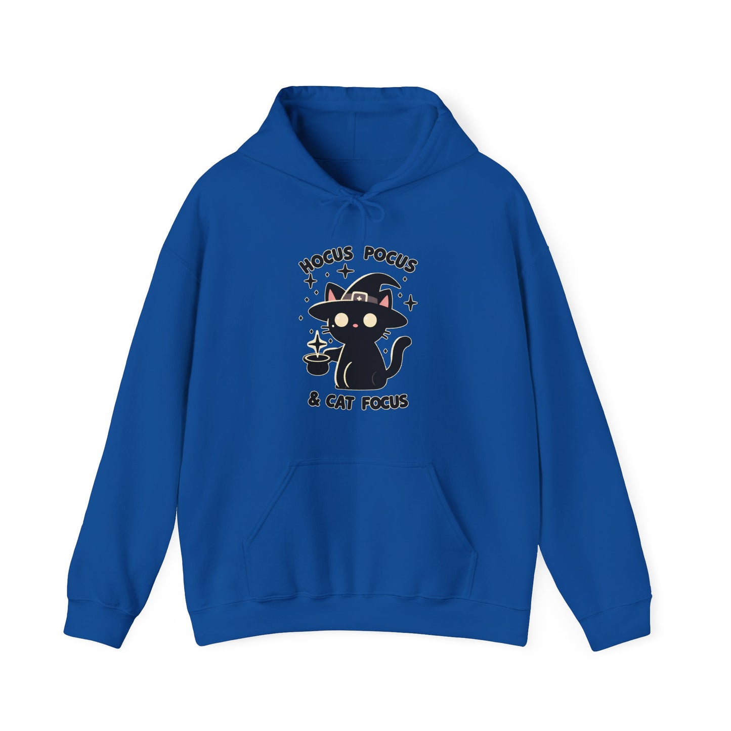 Hocus Pocus and Cat Focus Gender-Neutral Hoodie