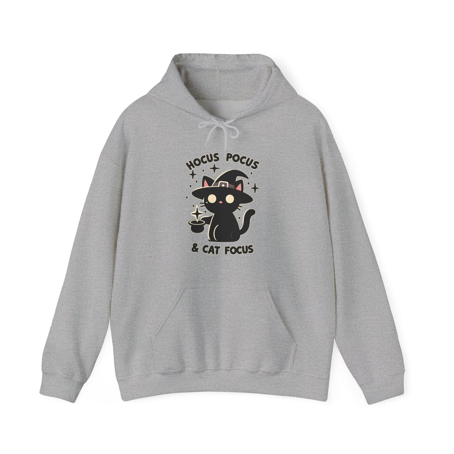 Hocus Pocus and Cat Focus Gender-Neutral Hoodie