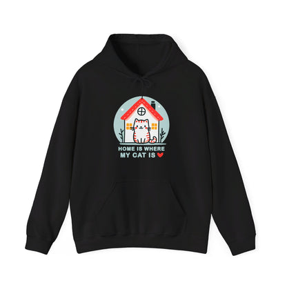 Home is Where my Cat is Gender-Neutral Hoodie