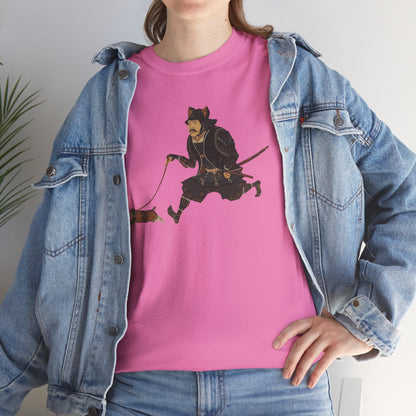 Samurai Walking Cat T-Shirt