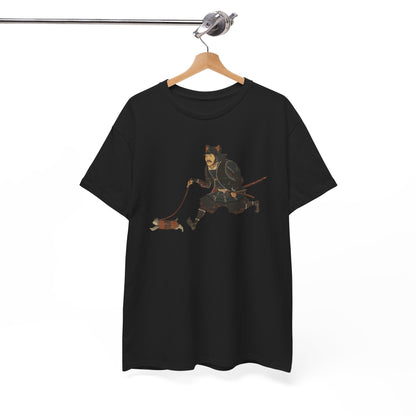 Samurai Walking Cat T-Shirt