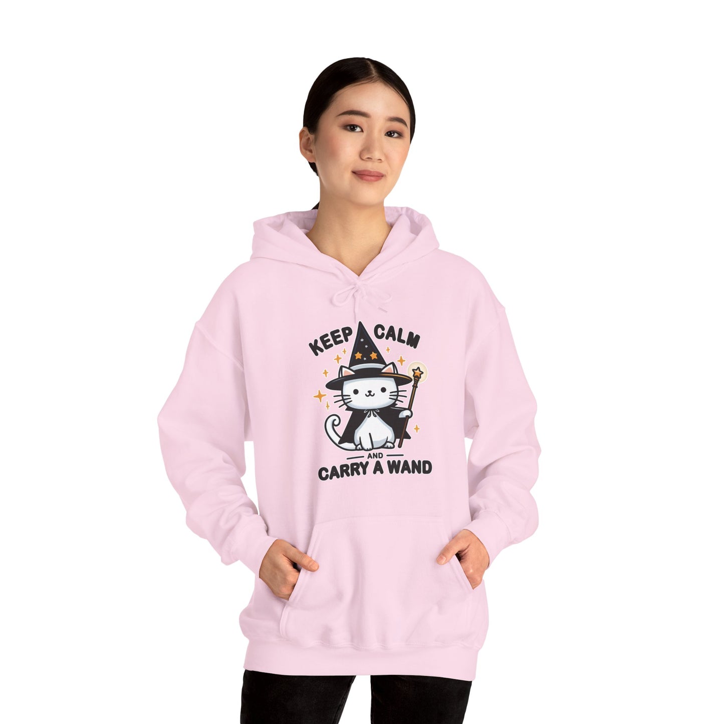 Keep Calm and Carry a Wand Gender-Neutral Hoodie