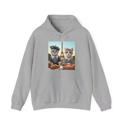 Cats in Paris Gender-Neutral Hoodie