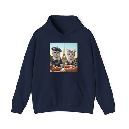 Cats in Paris Gender-Neutral Hoodie