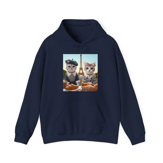Cats in Paris Gender-Neutral Hoodie