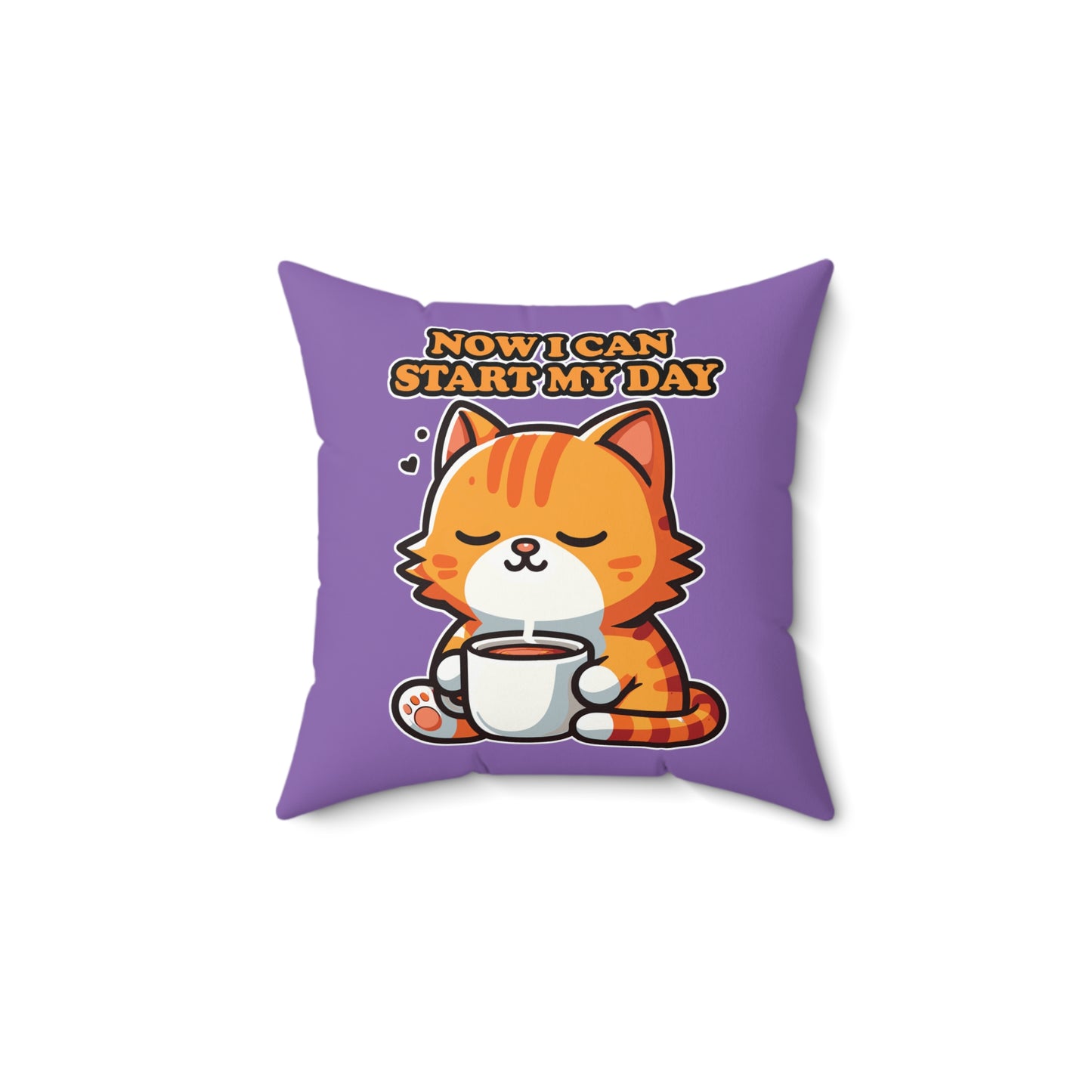 Coffee Cat Square Pillow