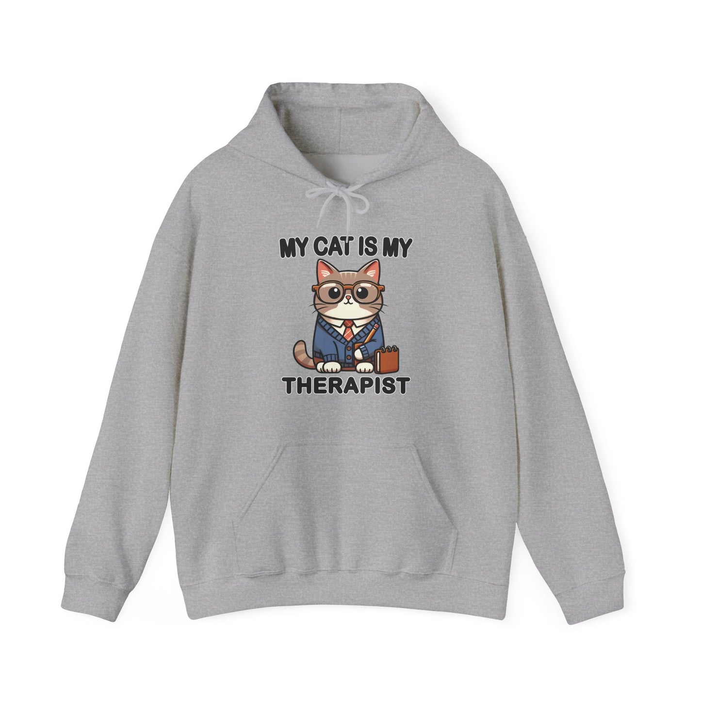 My Cat is My Therapist Gender-Neutral Hoodie