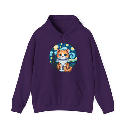 Van Gogh Cat Hoodie