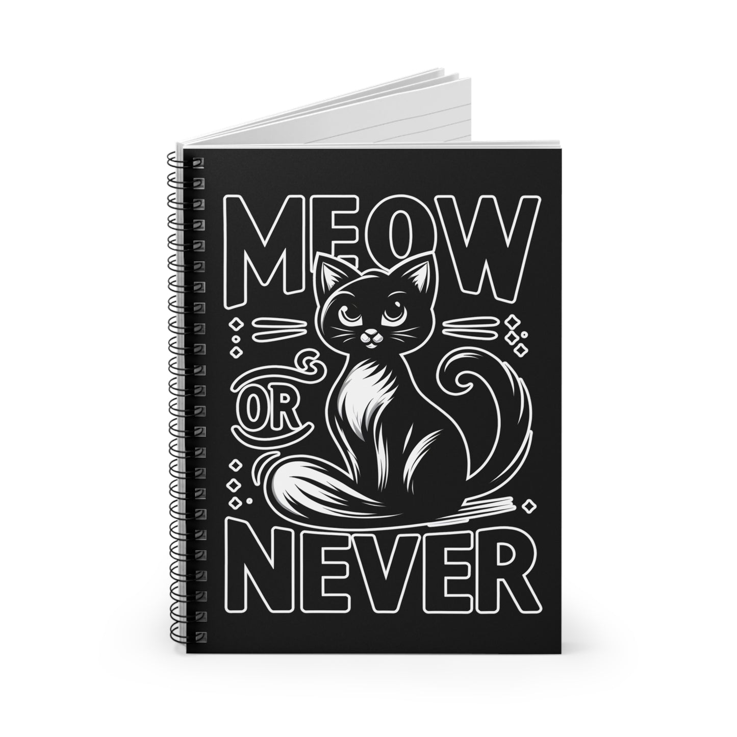 Meow or Never Spiral Notebook