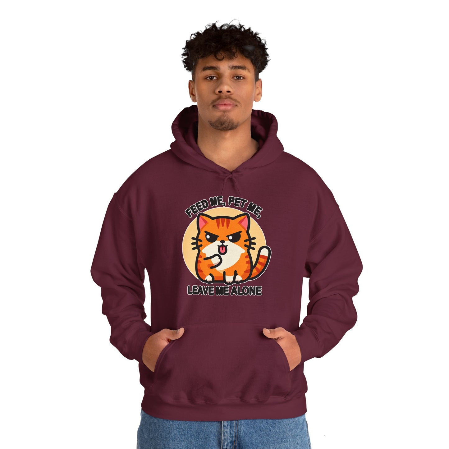 Feed Me, Pet Me, Leave Me Alone Gender-Neutral Hoodie