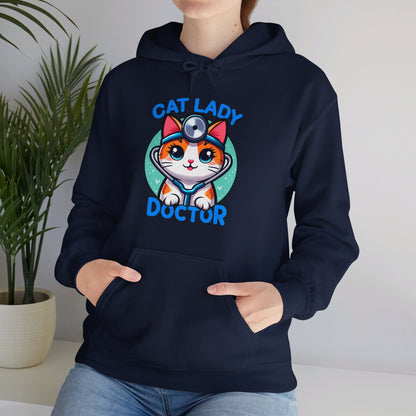 Cat Lady Doctor Gender-Neutral Hoodie