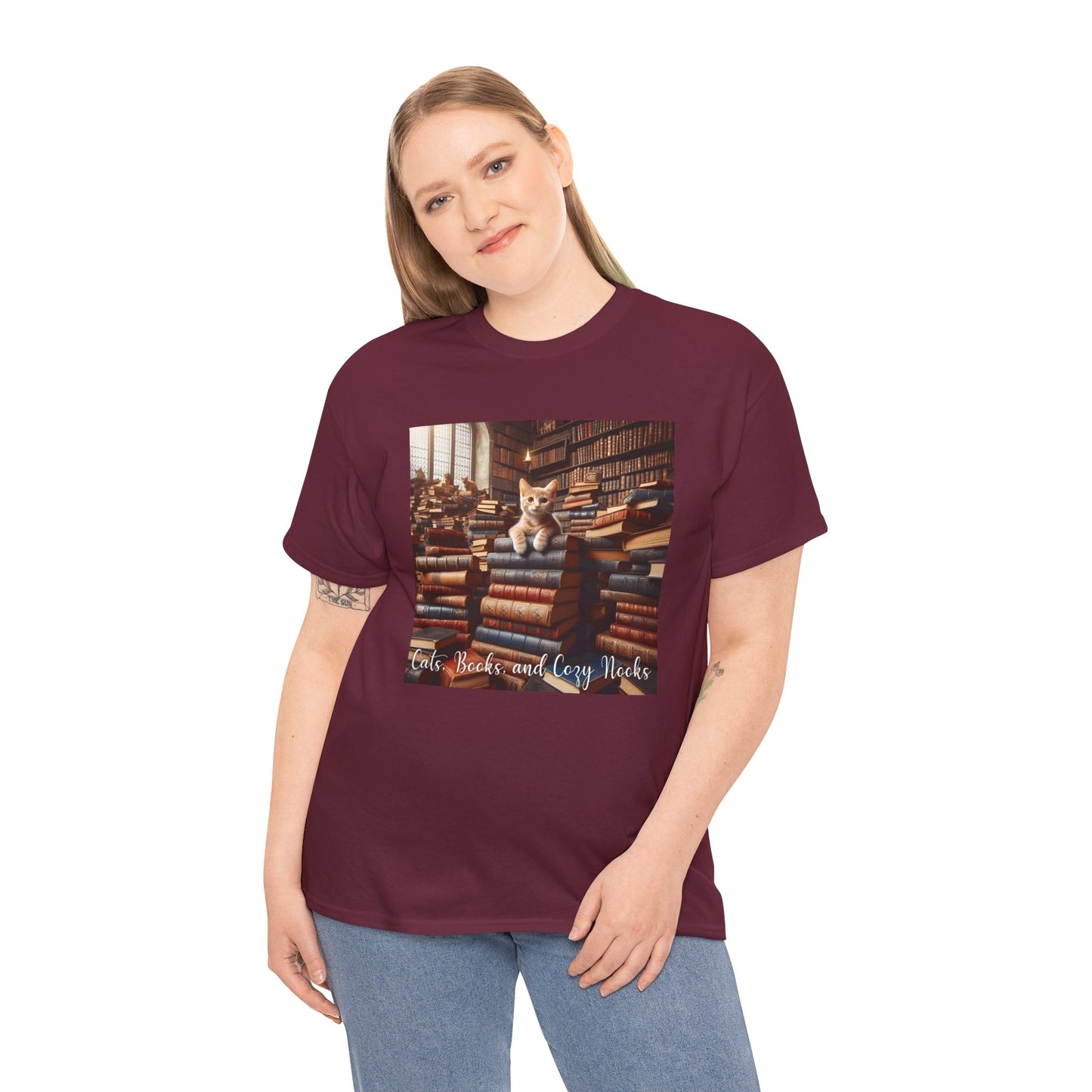 Cats, Books, and Cozy Nooks T-Shirt