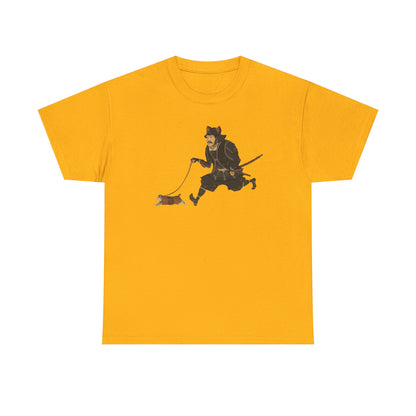 Samurai Walking Cat T-Shirt