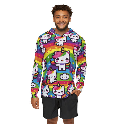 Pixel Pride Unicorn Cats Unisex Lightweight Hoodie