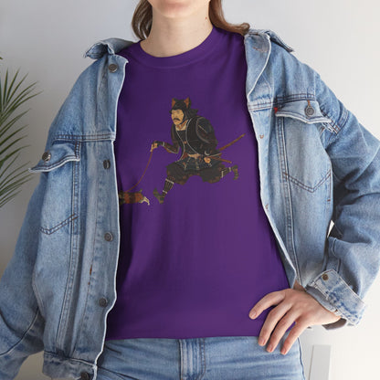 Samurai Walking Cat T-Shirt