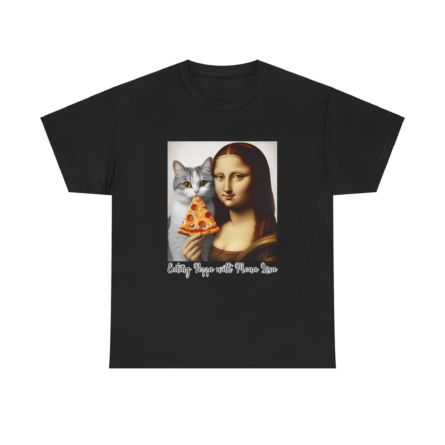 Eating Pizza with Mona Lisa T-Shirt