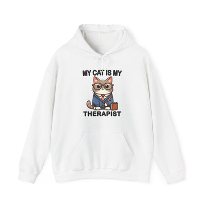 My Cat is My Therapist Gender-Neutral Hoodie