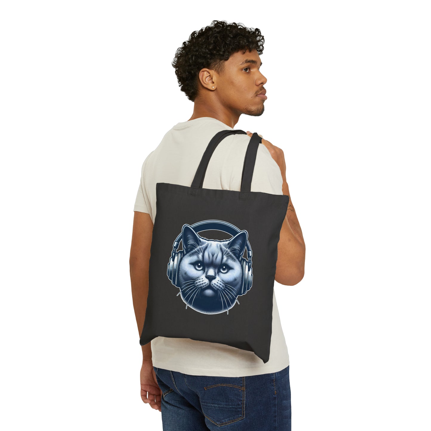 Headphones Cat Tote