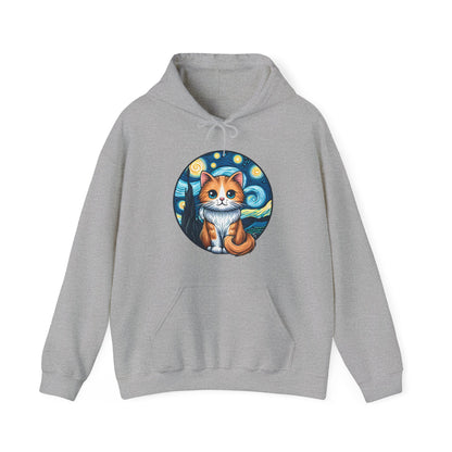 Van Gogh Cat Hoodie