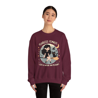 Fearless Females: Cats & Witches Own the Night Sweatshirt