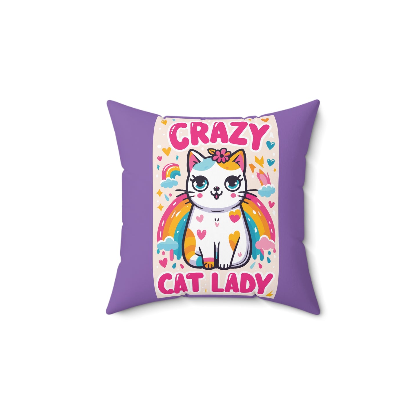 Crazy Cat Lady Square Pillow