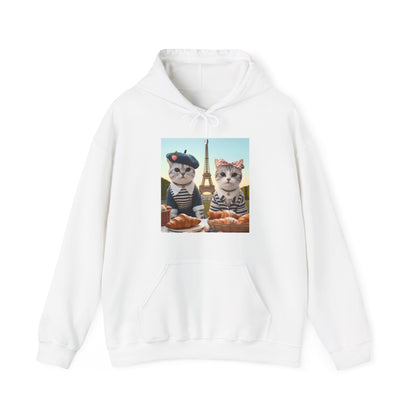 Cats in Paris Gender-Neutral Hoodie