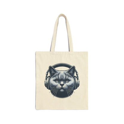 Headphones Cat Tote