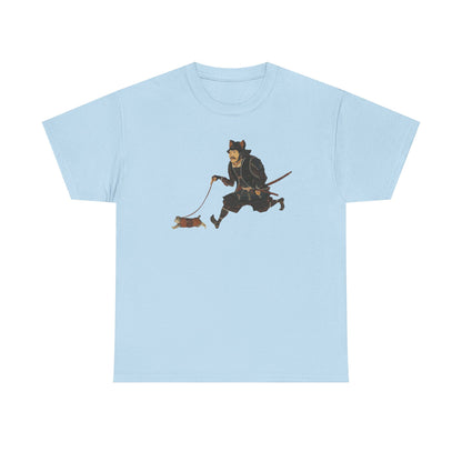 Samurai Walking Cat T-Shirt