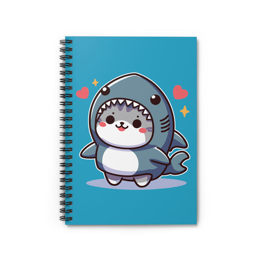 Shark Cat Spiral Notebook