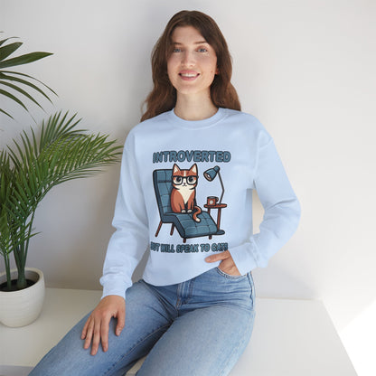 Introverted, But Will Speak to Cats Sweatshirt