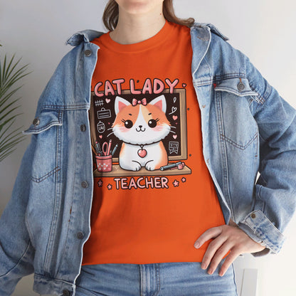 Cat Lady Teacher T-Shirt