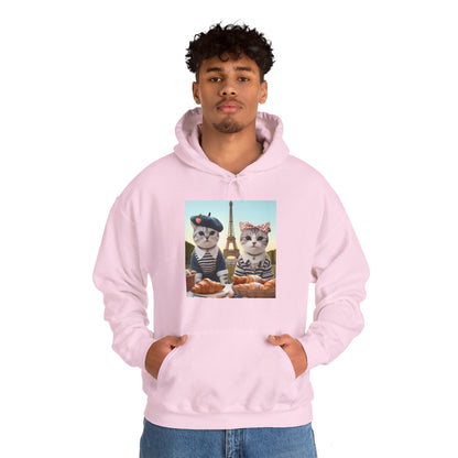 Cats in Paris Gender-Neutral Hoodie