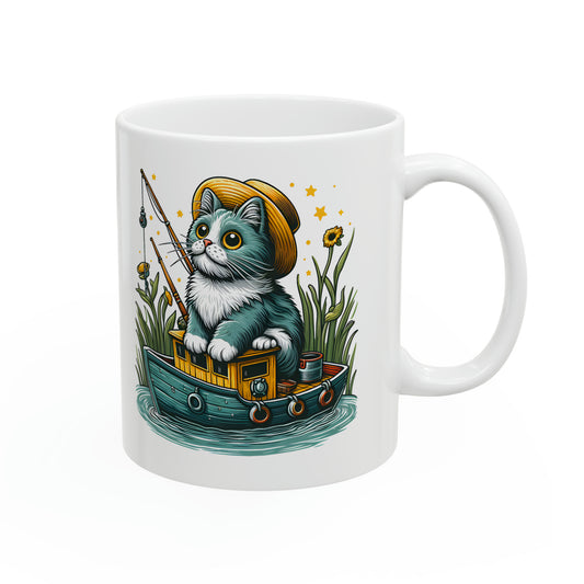 Fishing Cat Mug