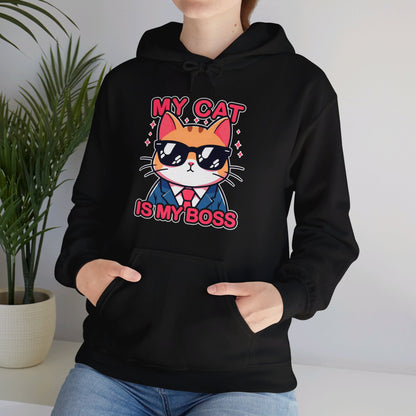 My Cat is my Boss Gender-Neutral Hoodie