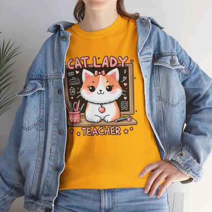 Cat Lady Teacher T-Shirt