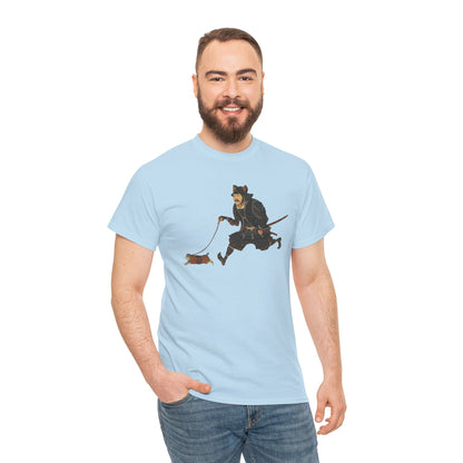 Samurai Walking Cat T-Shirt