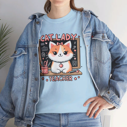 Cat Lady Teacher T-Shirt