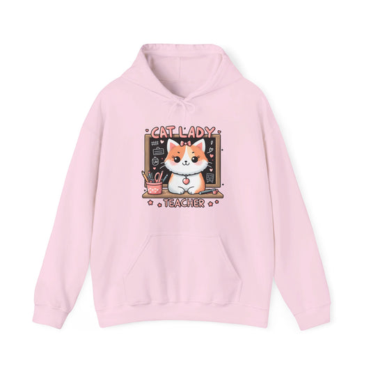 Cat Lady Teacher Gender-Neutral Hoodie