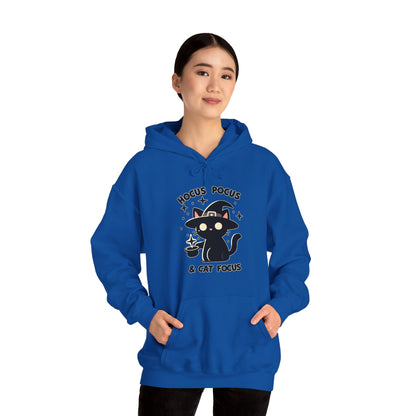 Hocus Pocus and Cat Focus Gender-Neutral Hoodie