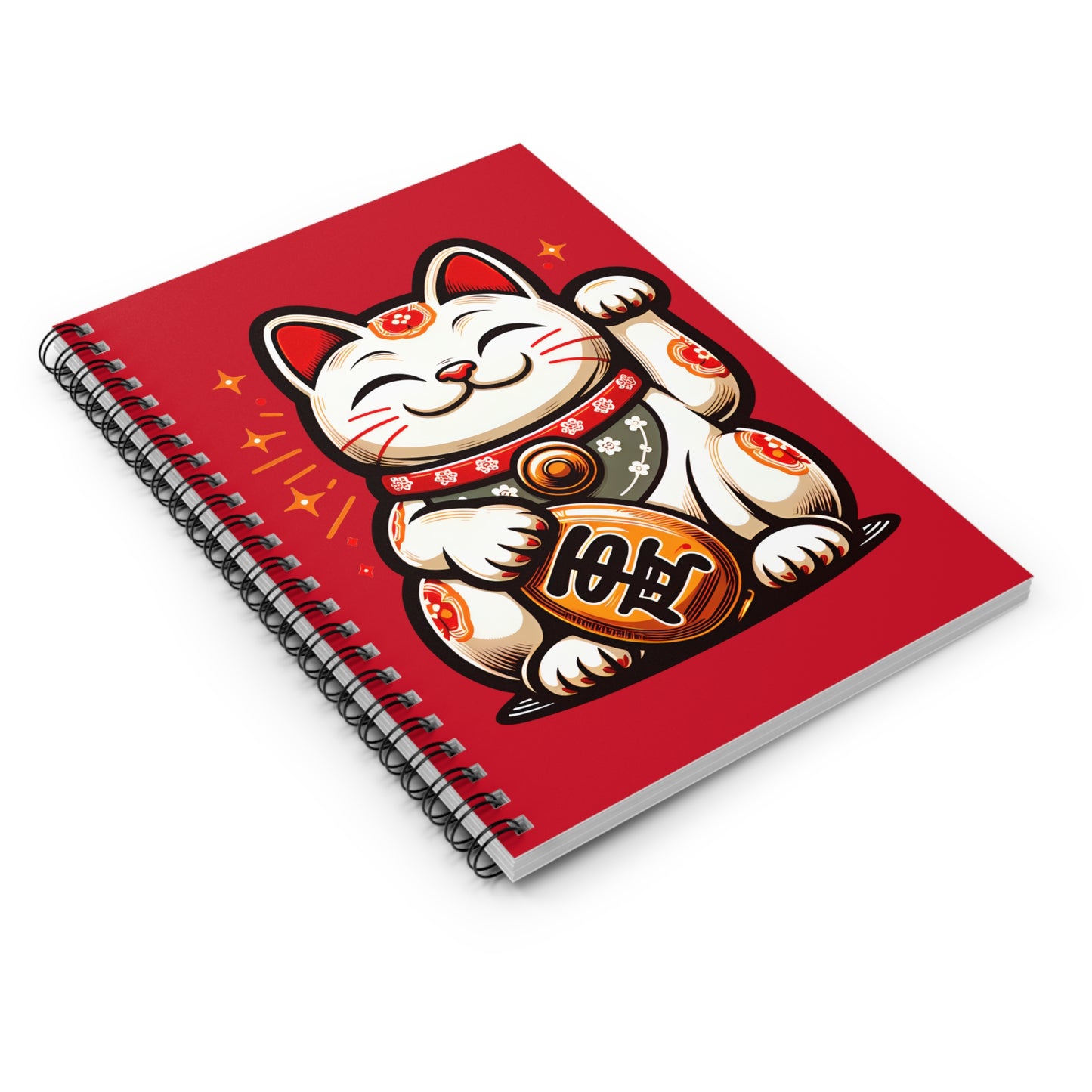 Lucky Cat Spiral Notebook