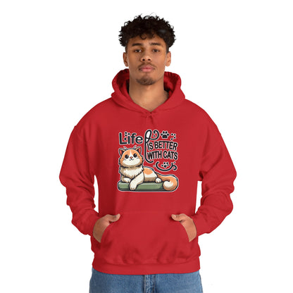 Life is Better with Cats Gender-Neutral Hoodie