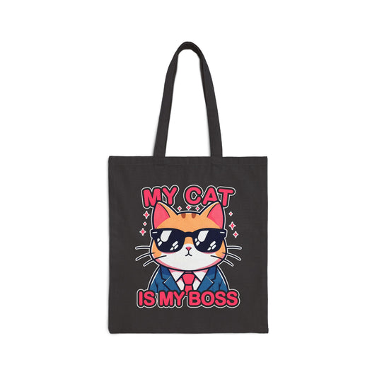 My Cat is my Boss Tote Bag