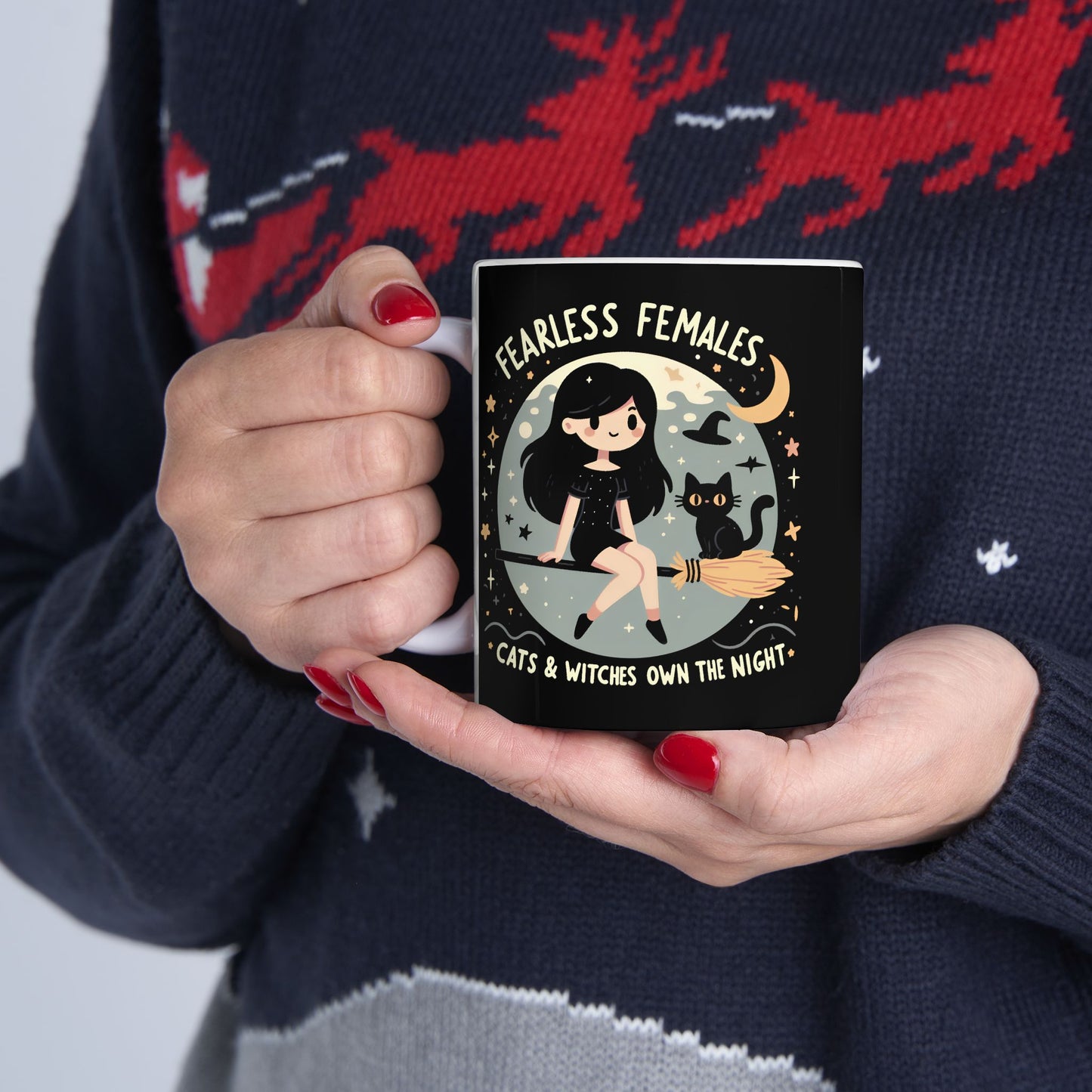 Fearless Females: Cats & Witches Own the Night Mug