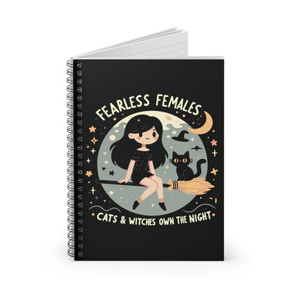 Fearless Females: Cats & Witches Own the Night Notebook