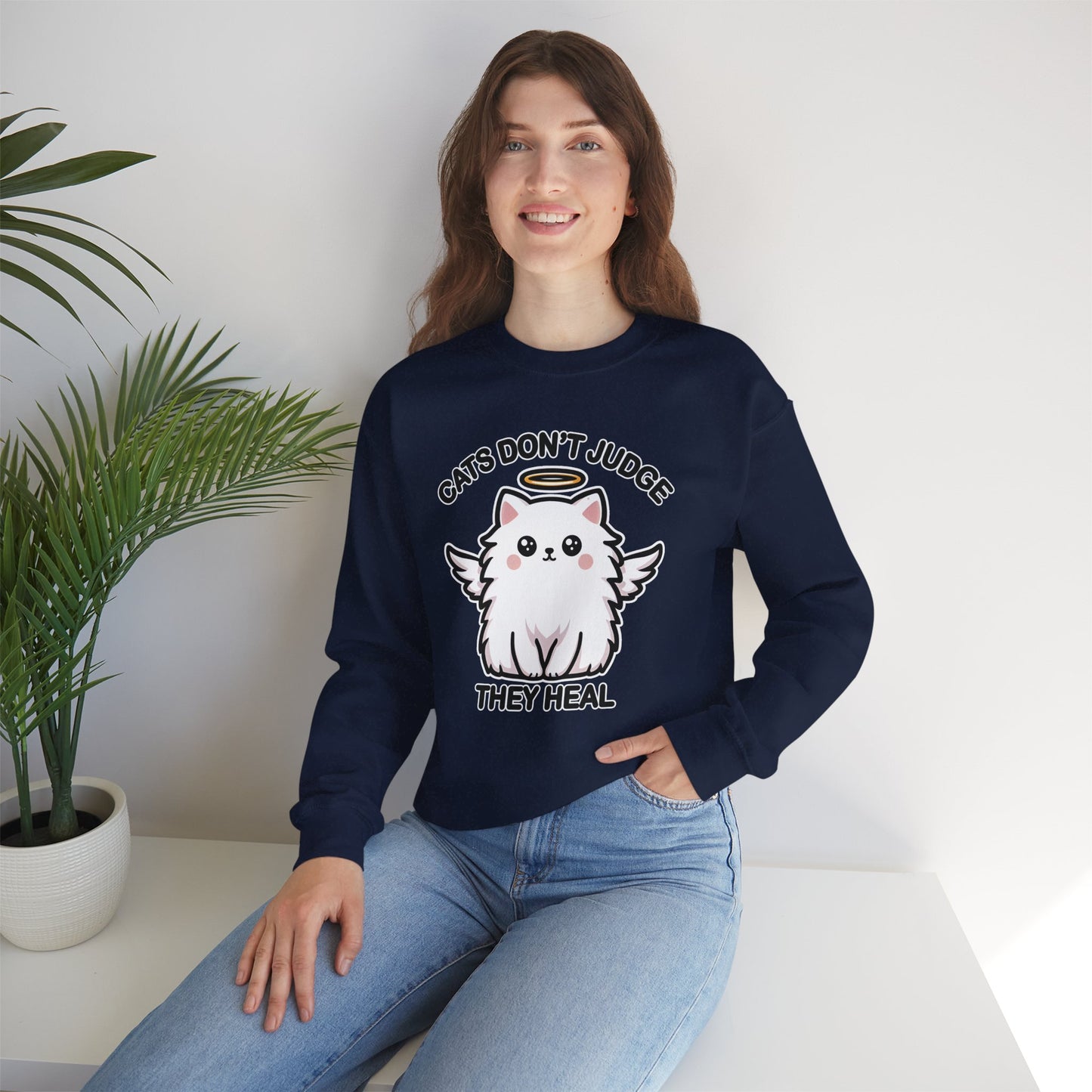 Cats Don't Judge, They Heal Sweatshirt