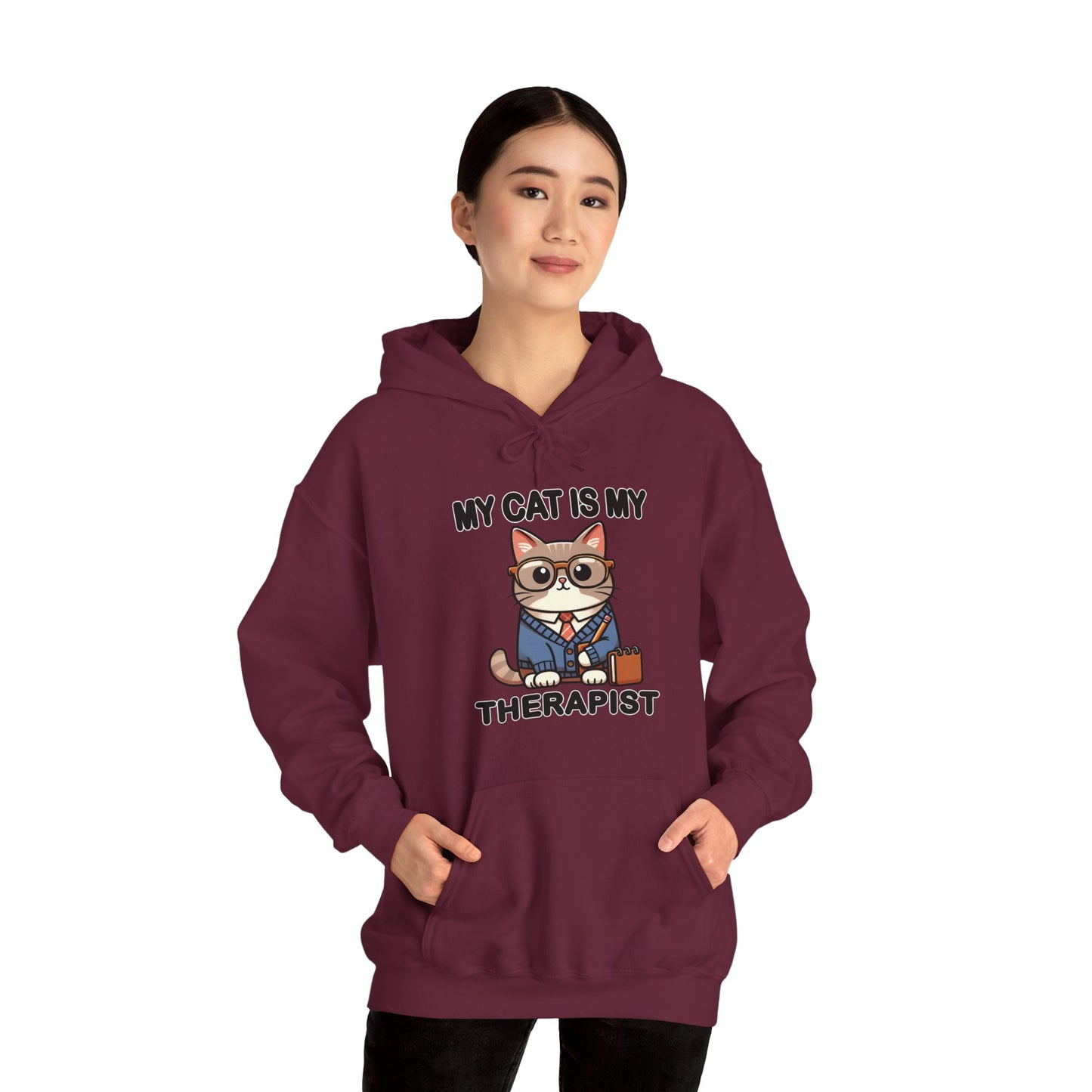 My Cat is My Therapist Gender-Neutral Hoodie