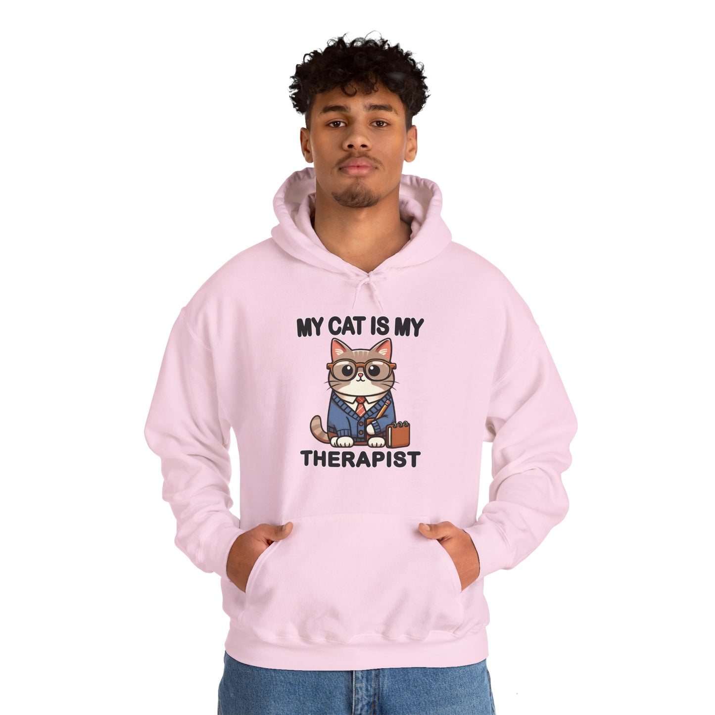 My Cat is My Therapist Gender-Neutral Hoodie