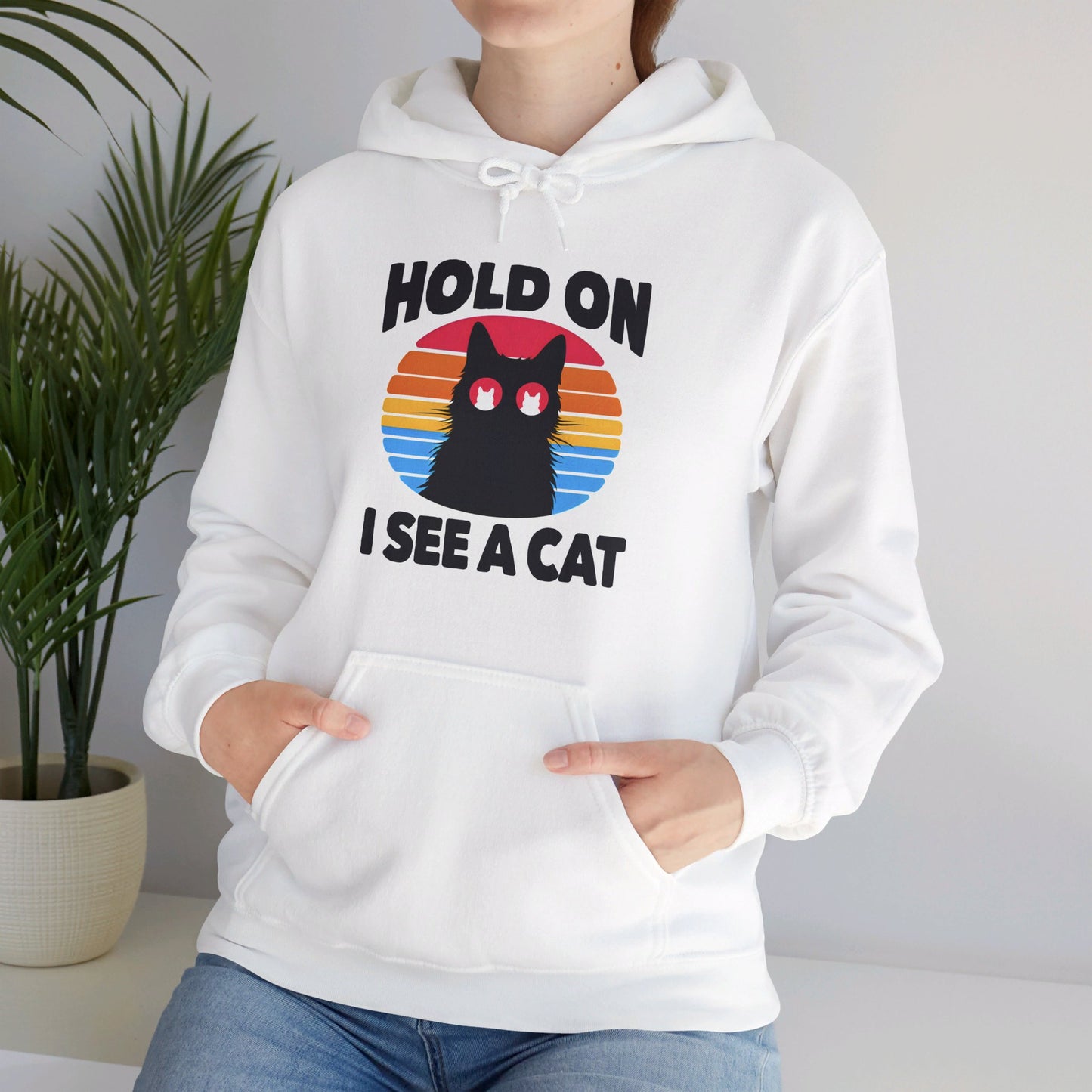 Hold On. I See a Cat Gender-Neutral Hoodie